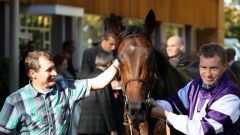 Carpathian siegt im Silbernen Band mit Marc Lerner für das Gestüt Höny-Hof und Trainer Jean-Pierre Carvalho. Foto: Foto: Dr. Jens Fuchs