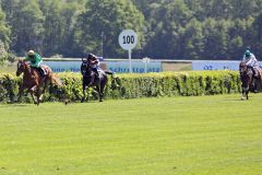 Fünf Längen liegen zwischen Chantilly und Andrasch Starke zu der Konkurrenz am 24.05.2015 in Hoppegarten. www.galoppfoto.de - Sabine Brose