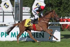 Seismos mit Andrea Atzeni gewinnt den Grossen Preis von Bayern, Gr. I. www.galoppfoto.de - Sebastian Höger