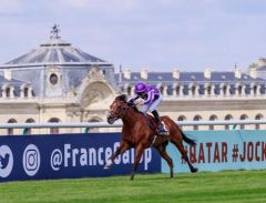 Ein souveräner Sieg: St. Mark's Basilica gewinnt das Französische Derby. Foto: courtesy by Aga Khan Studs