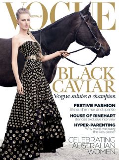 Black Caviar auf dem Titelbild der australischen Vogue ... 