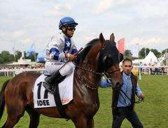 Zanini mit Encki Ganbat bei der Parade vor dem Derby 2016 (Foto: Dr. Jens Fuchs)