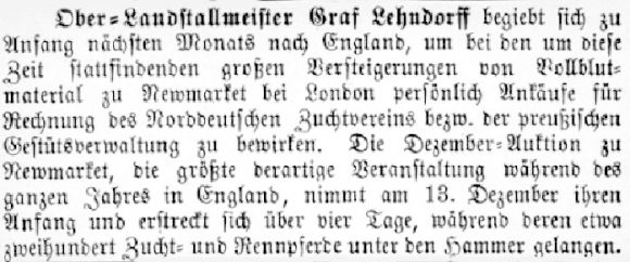 Quelle 'Das Pferd' v. Nov. 1892
